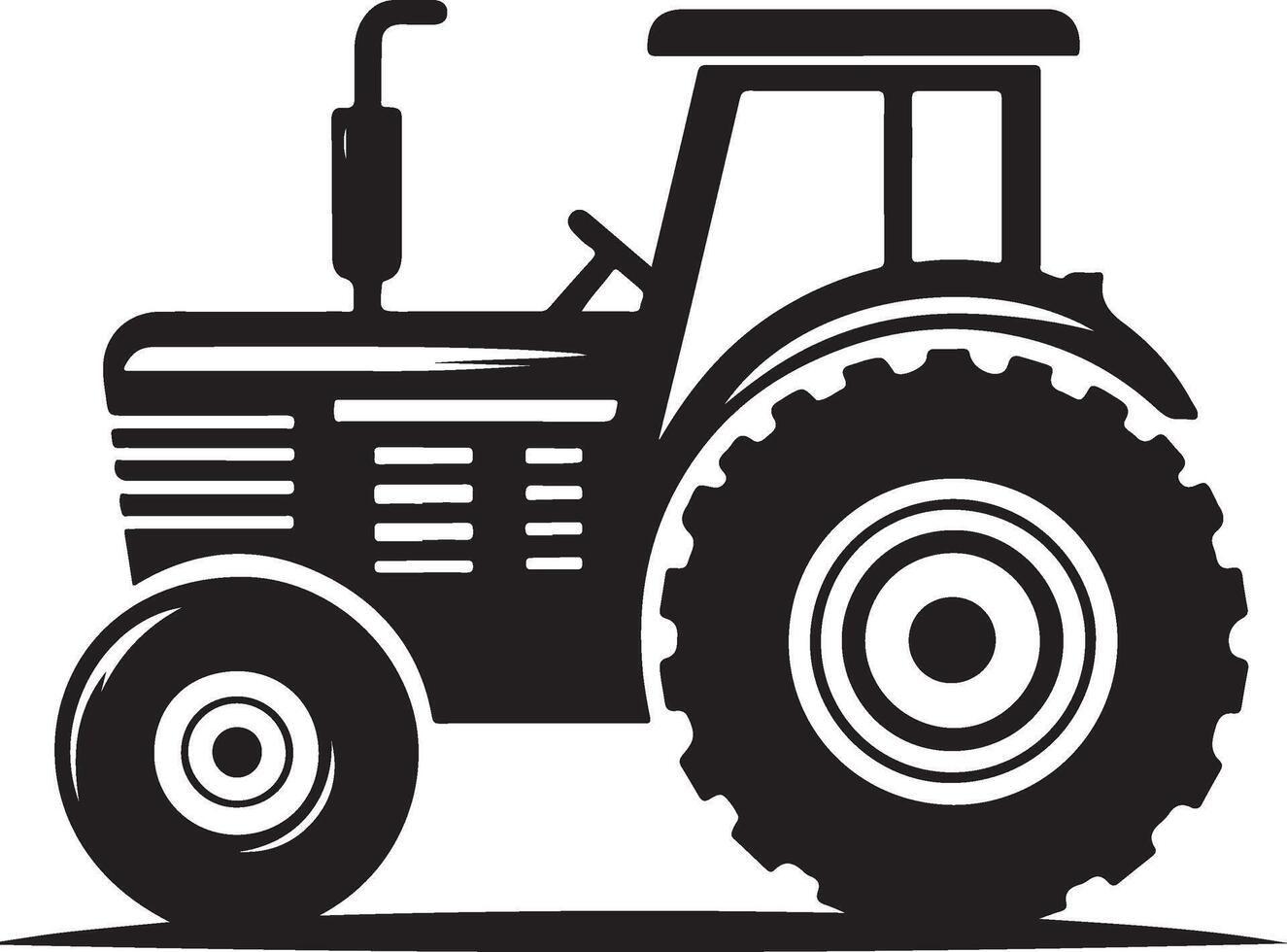 simple tractor illustration vector