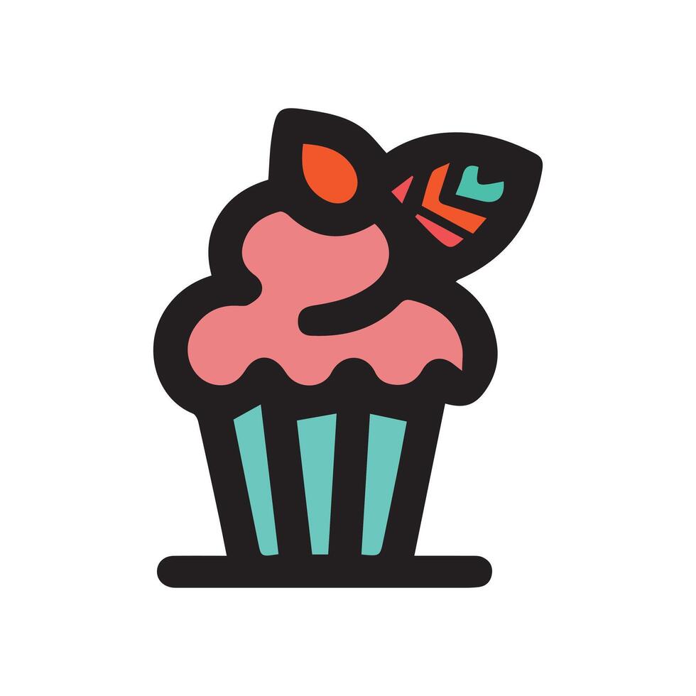 Cake Illustration Icon vector