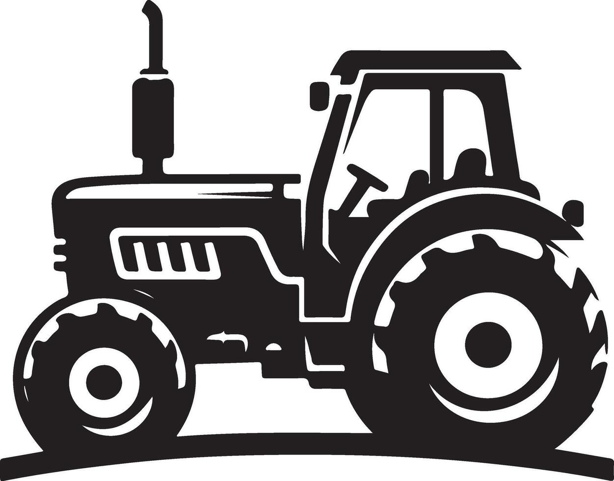 simple tractor illustration vector