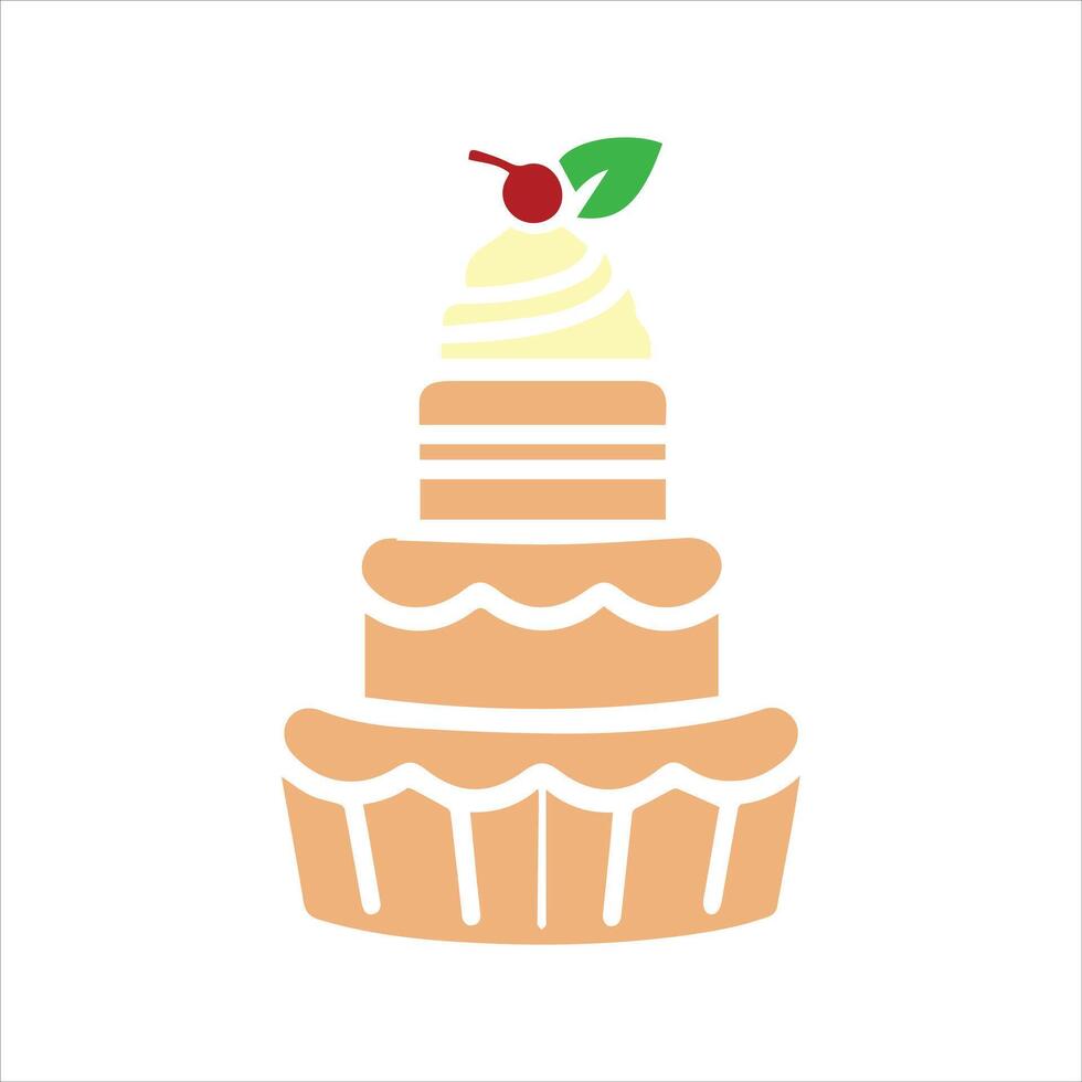 birthday cake art illustration vector