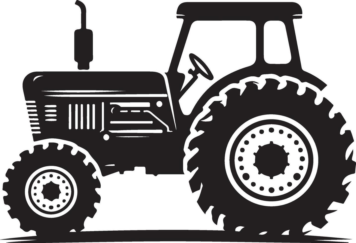 simple tractor illustration vector