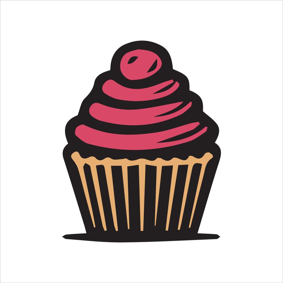birthday cake art illustration vector