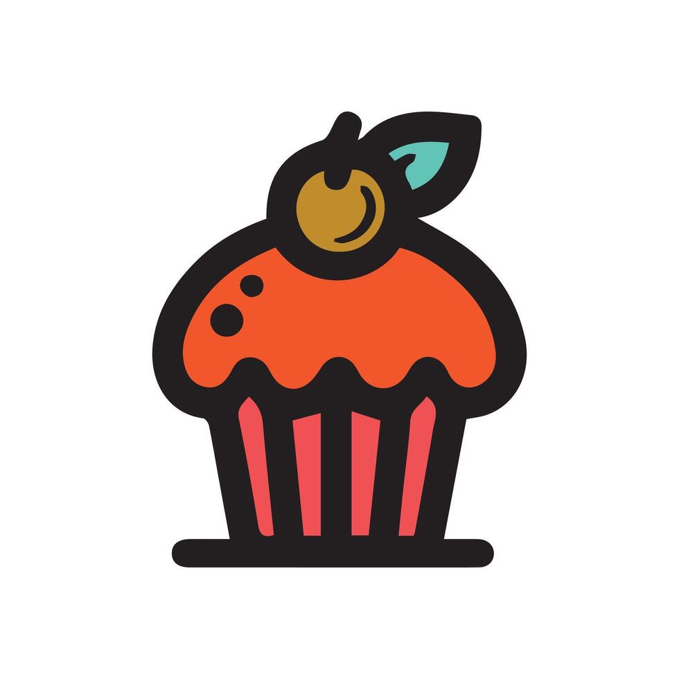 Cake Illustration Icon vector