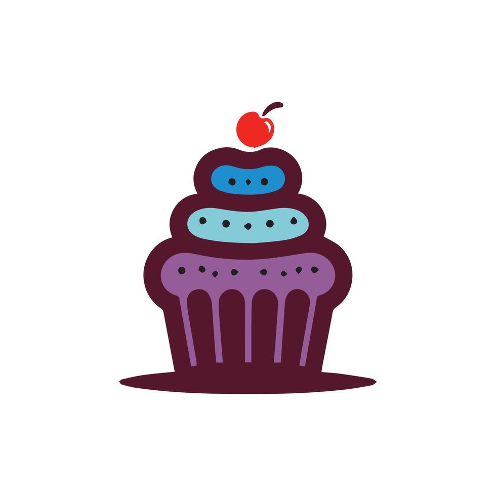 Cake Illustration Icon vector