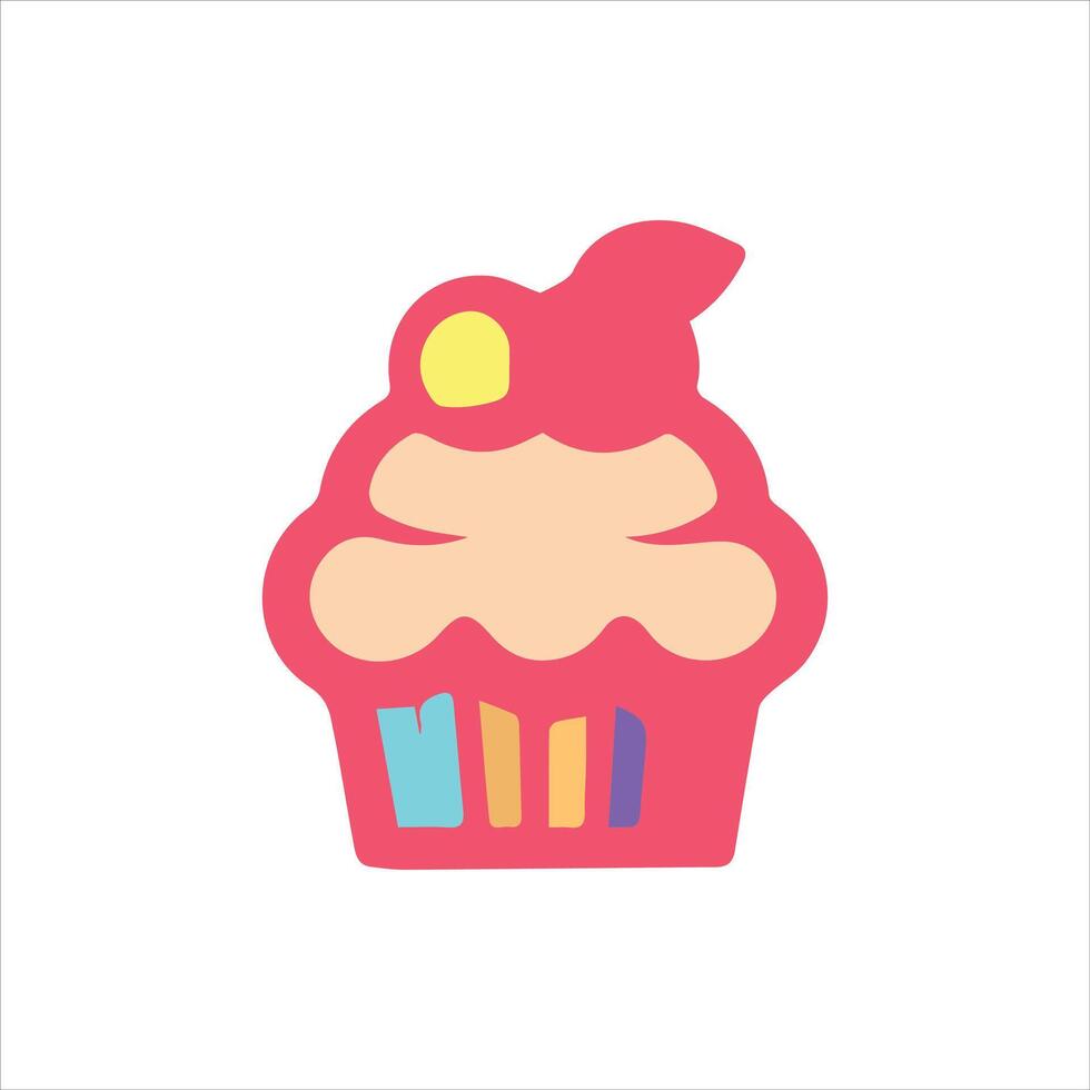 Cake Illustration Icon vector
