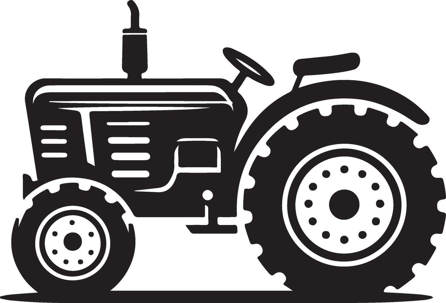 simple tractor illustration vector