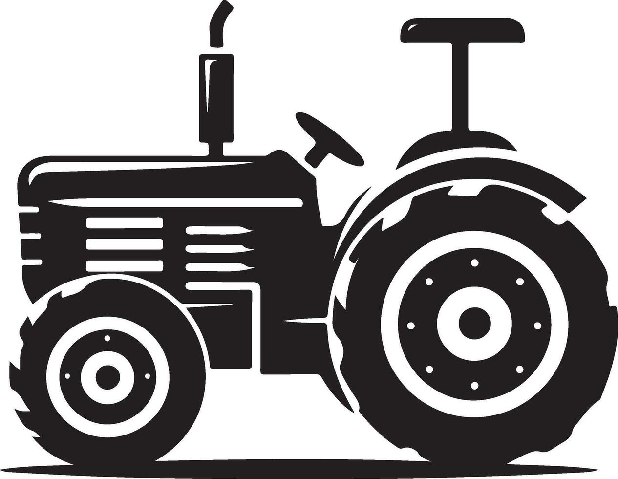 simple tractor illustration vector