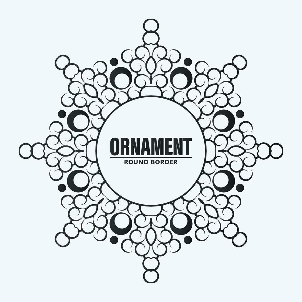 Flat decorative ornament frame background vector