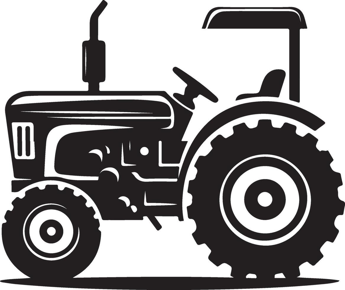 simple tractor illustration vector