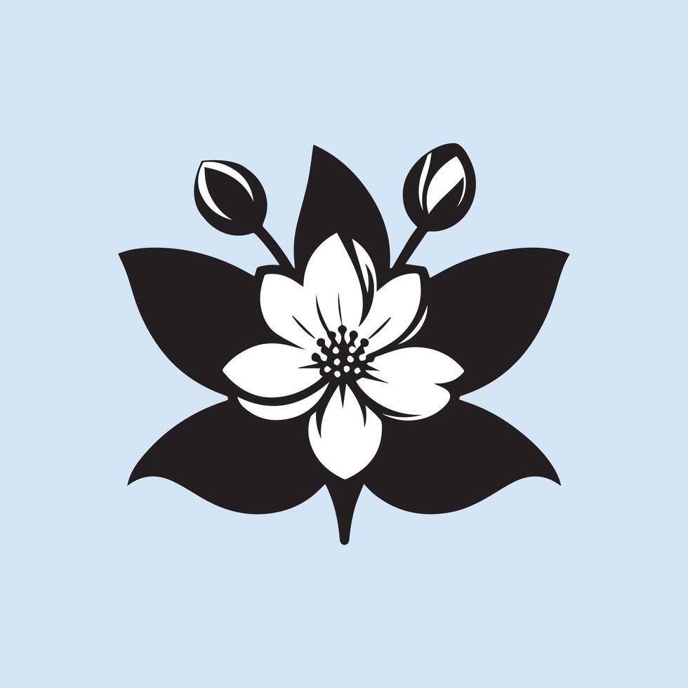 jasmine flower black 46529144 Vector Art at Vecteezy