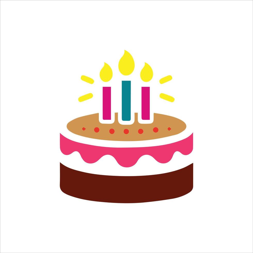 Cake Illustration Icon vector