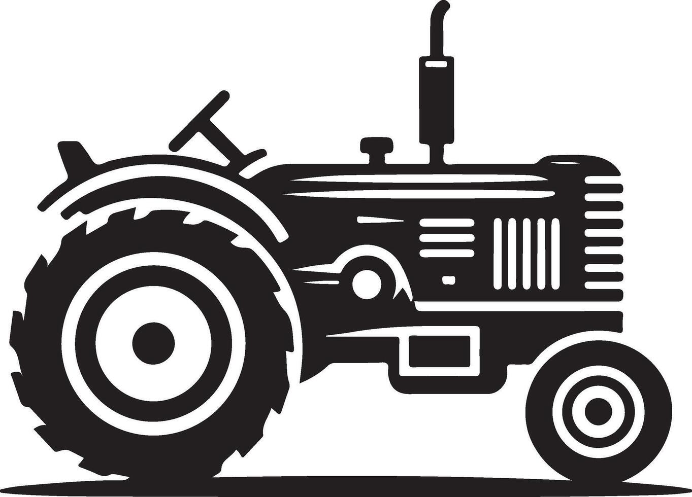 simple tractor illustration vector