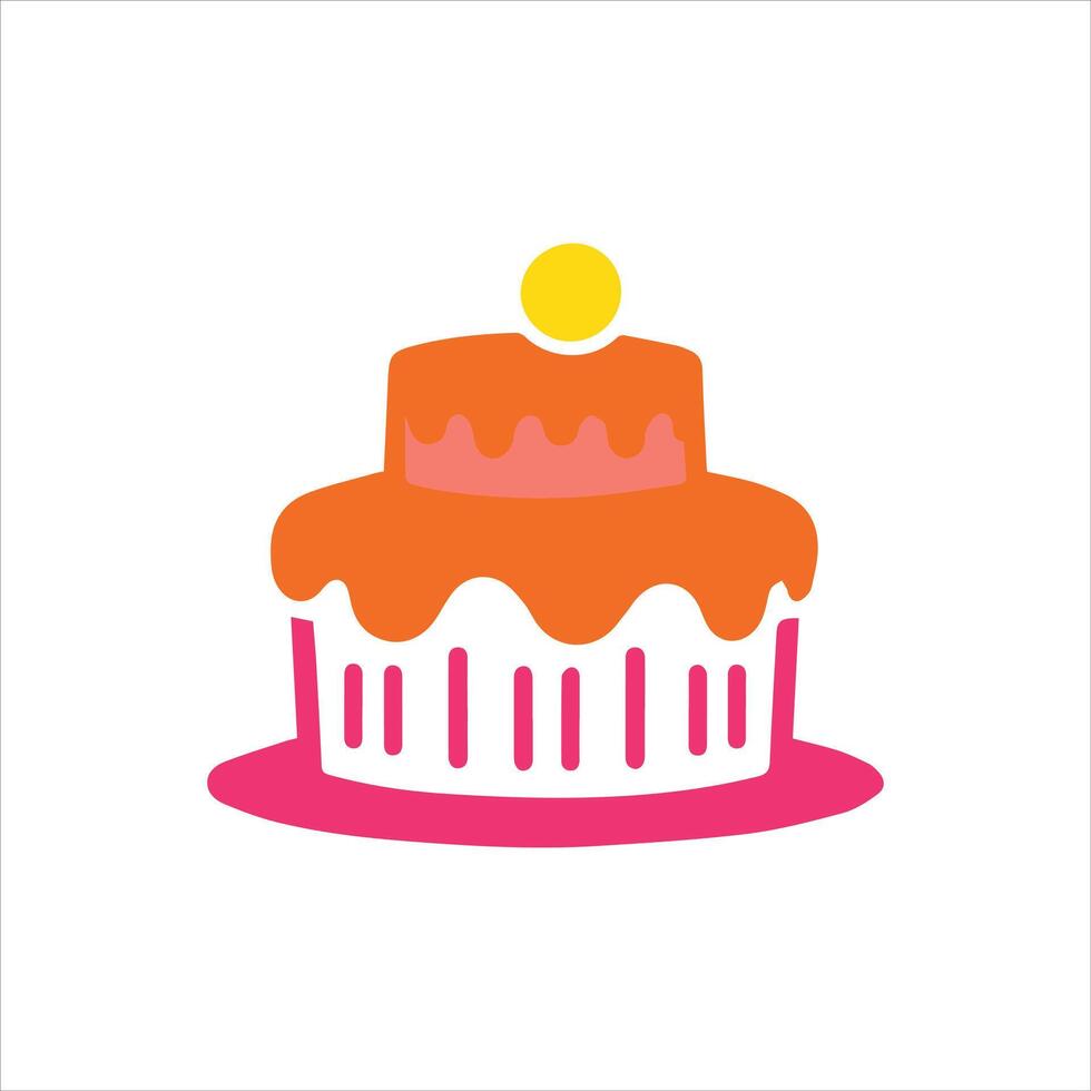 Cake Illustration Icon vector
