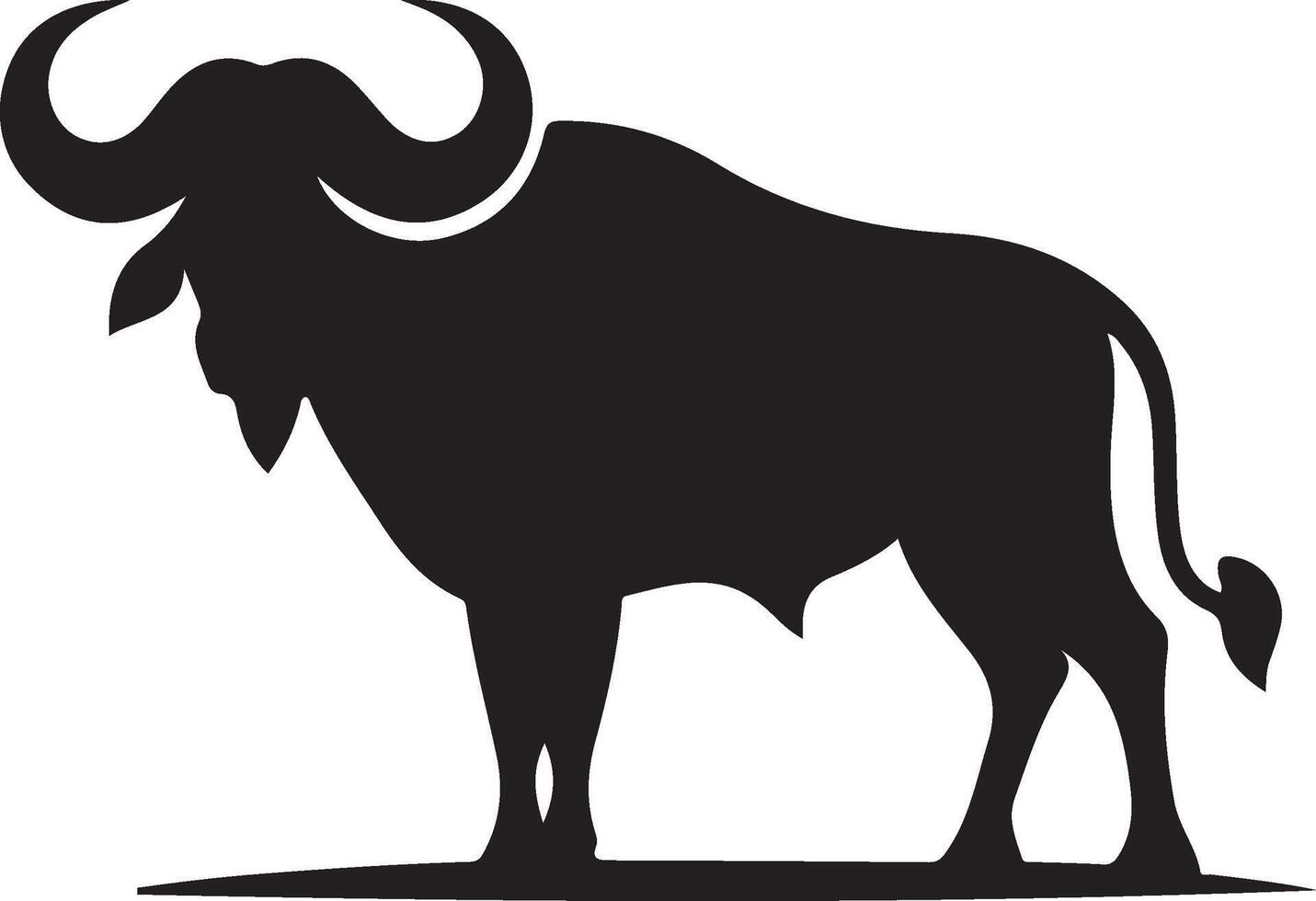 buffalo silhouette illustration vector