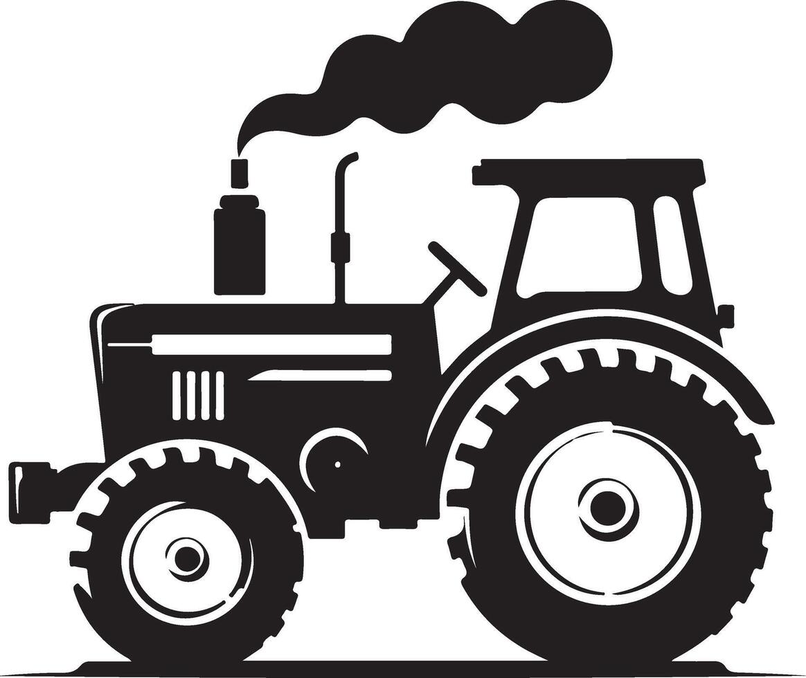 simple tractor illustration vector