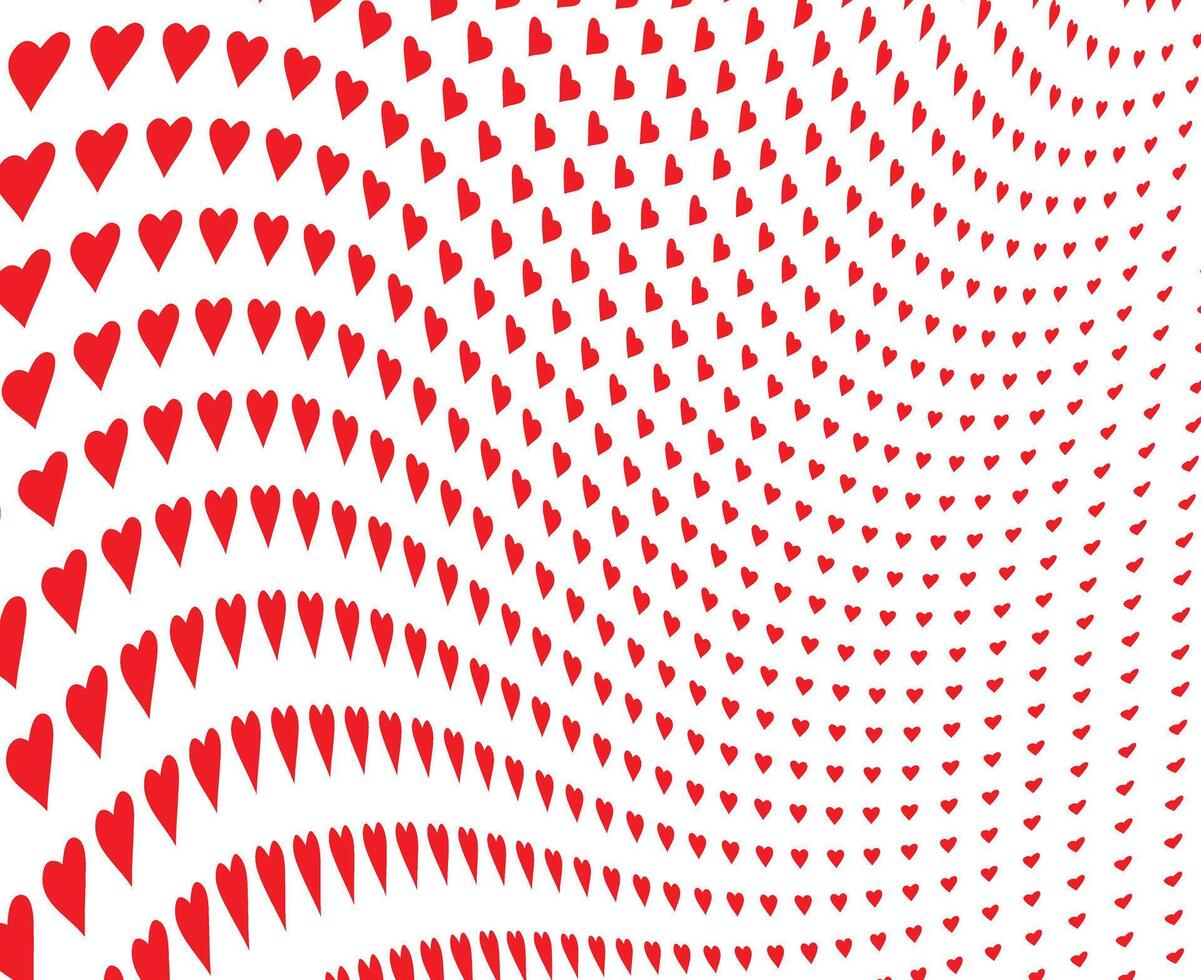 RED HEARTS BLENDING PATTERN BACKGROUND vector