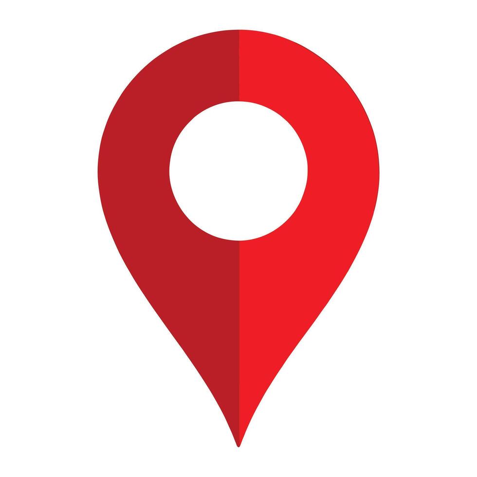a red and black gps map icon vector