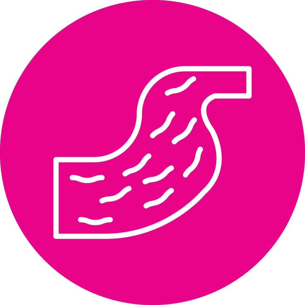 River Line Circle Icon vector