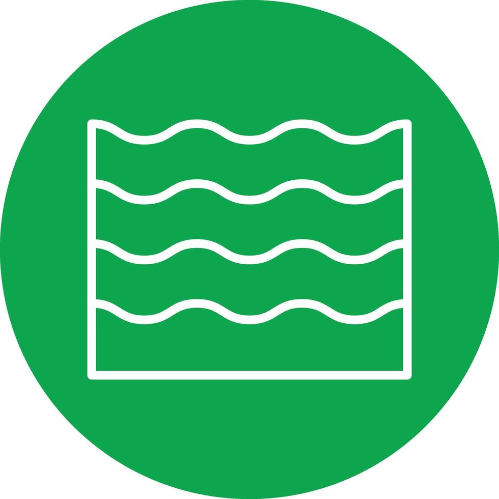 Wave Line Circle Icon vector