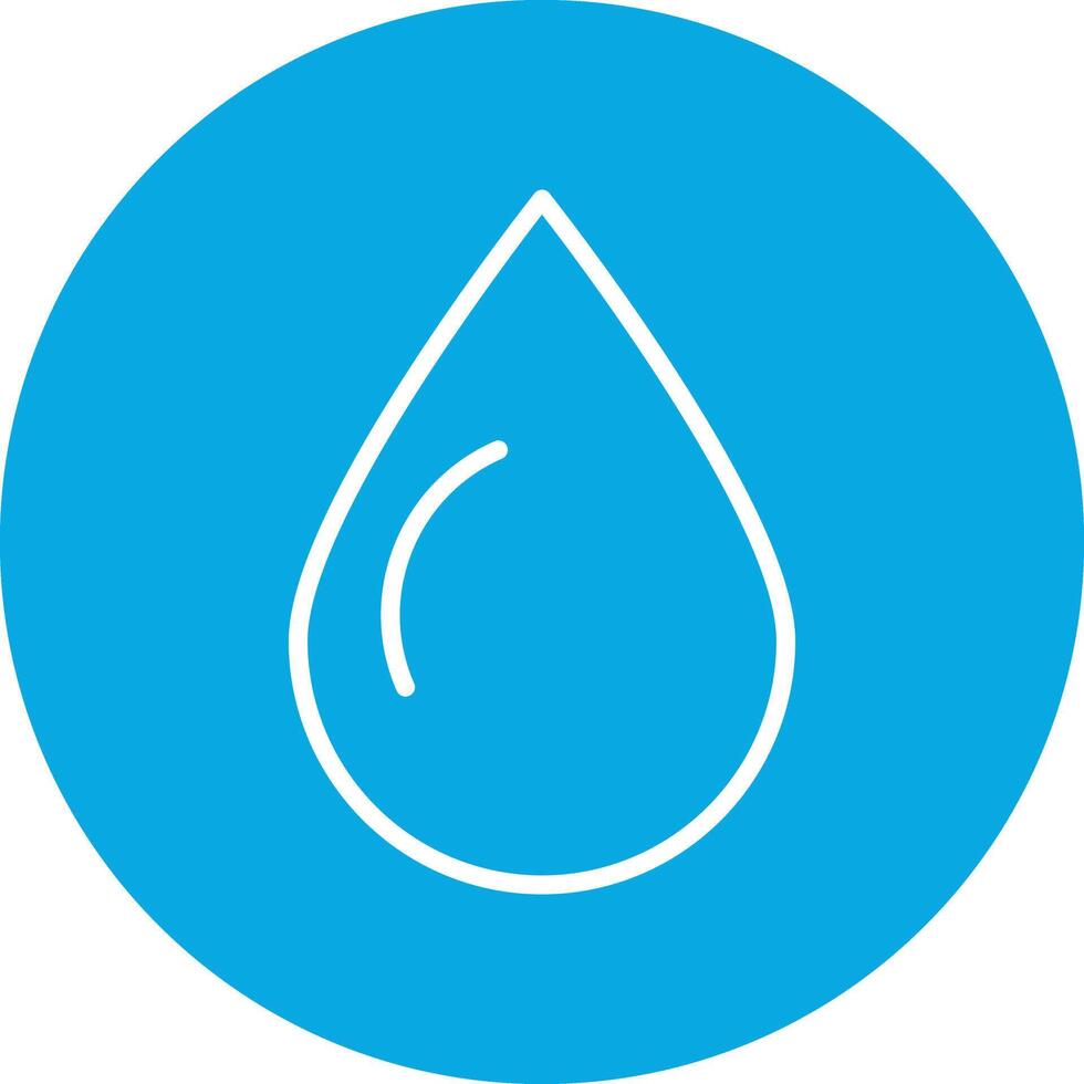 Water Drop Line Circle Icon vector