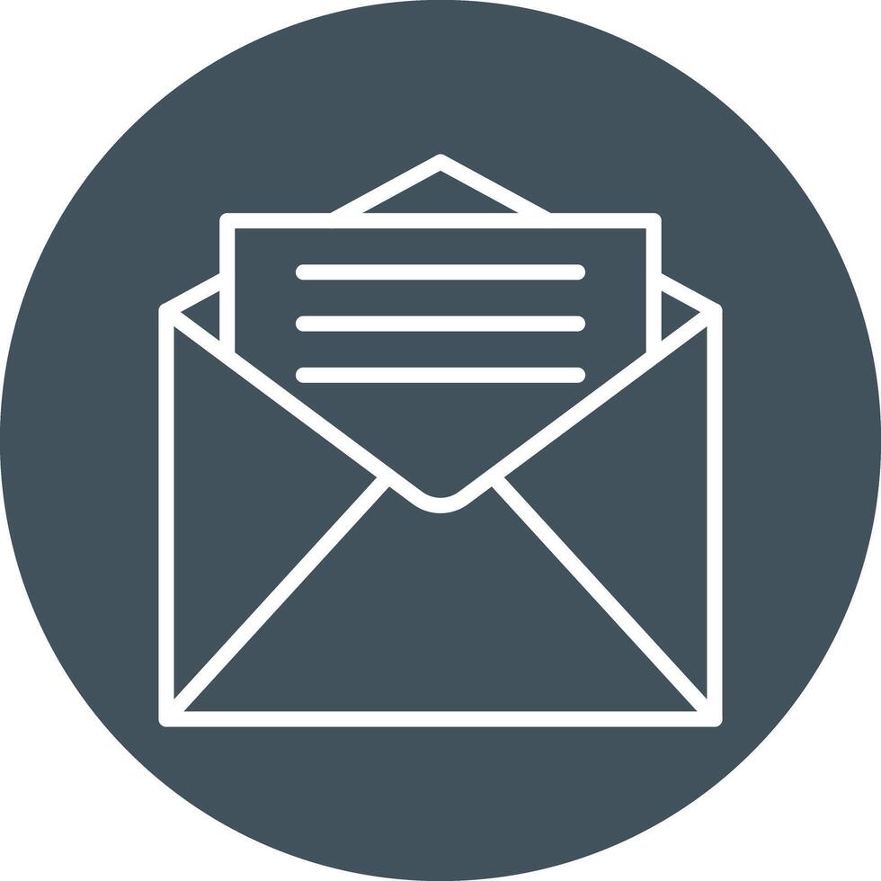 Mail Line Circle Icon vector