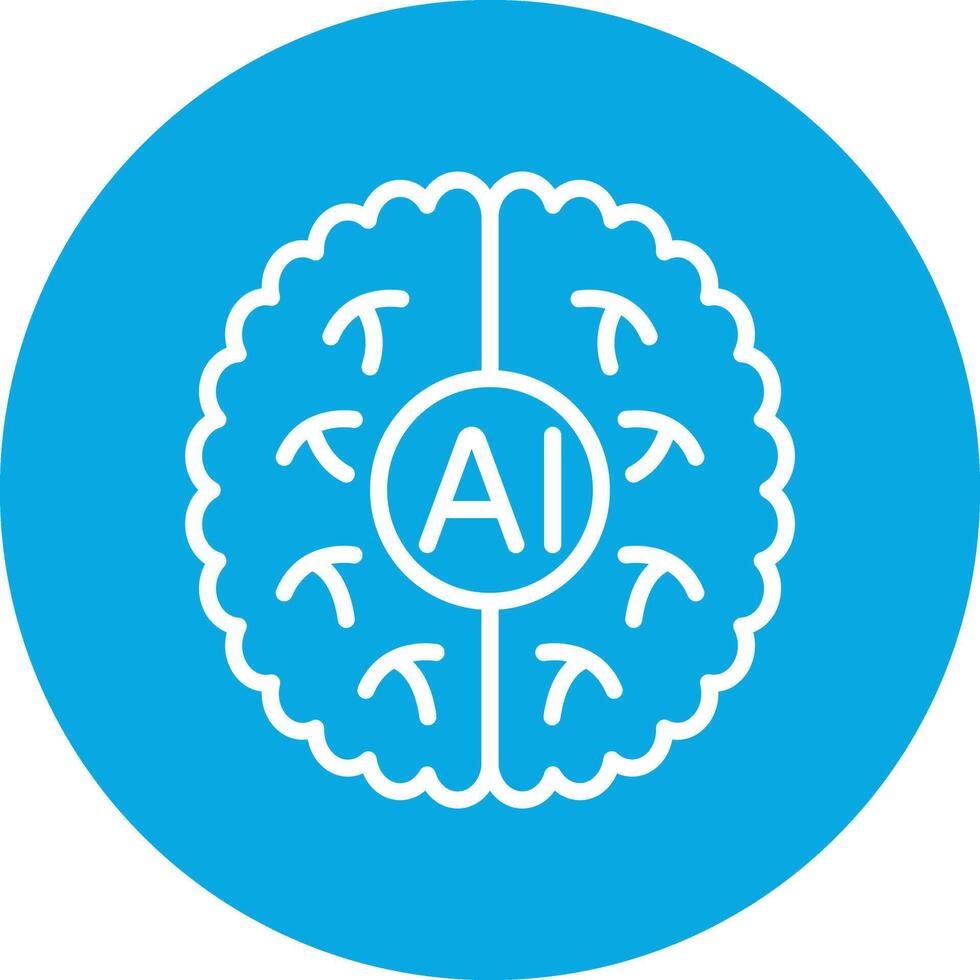 Deep Learning Line Circle Icon vector