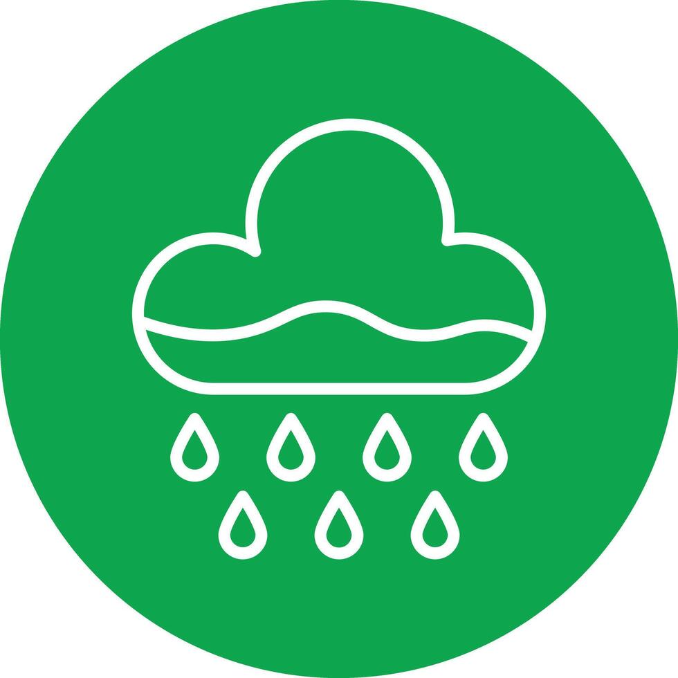 Raindrop Line Circle Icon vector