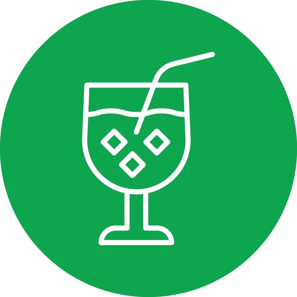 Drink Line Circle Icon vector