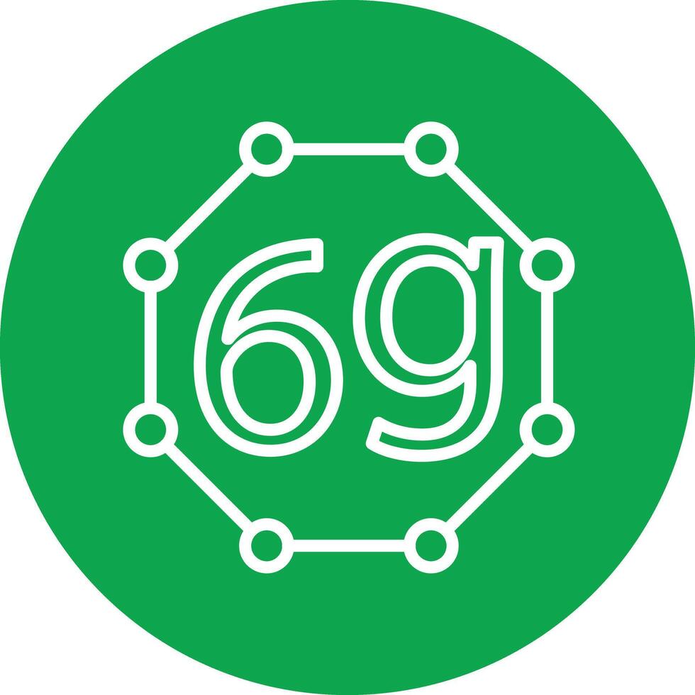 6g Line Circle Icon vector