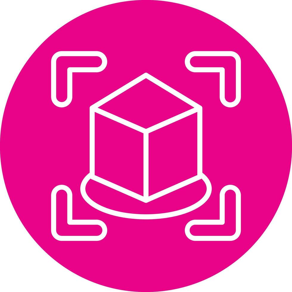 Augmented Reality Line Circle Icon vector