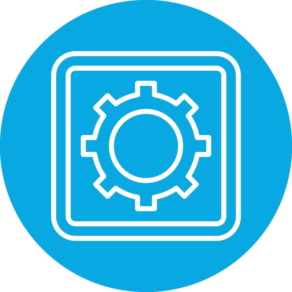 Settings Line Circle Icon vector