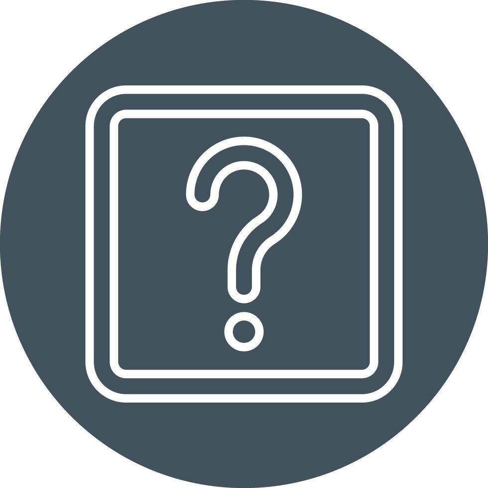 Question Mark Line Circle Icon vector