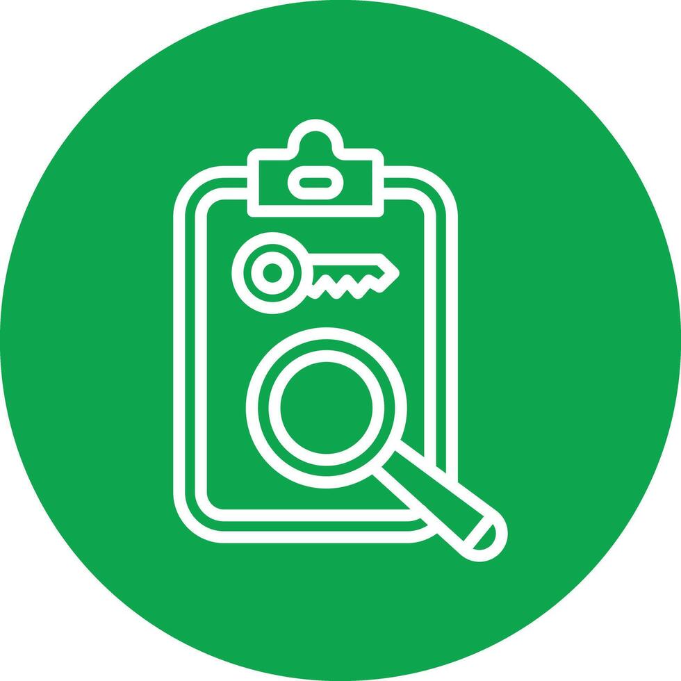 Keyword Line Circle Icon vector