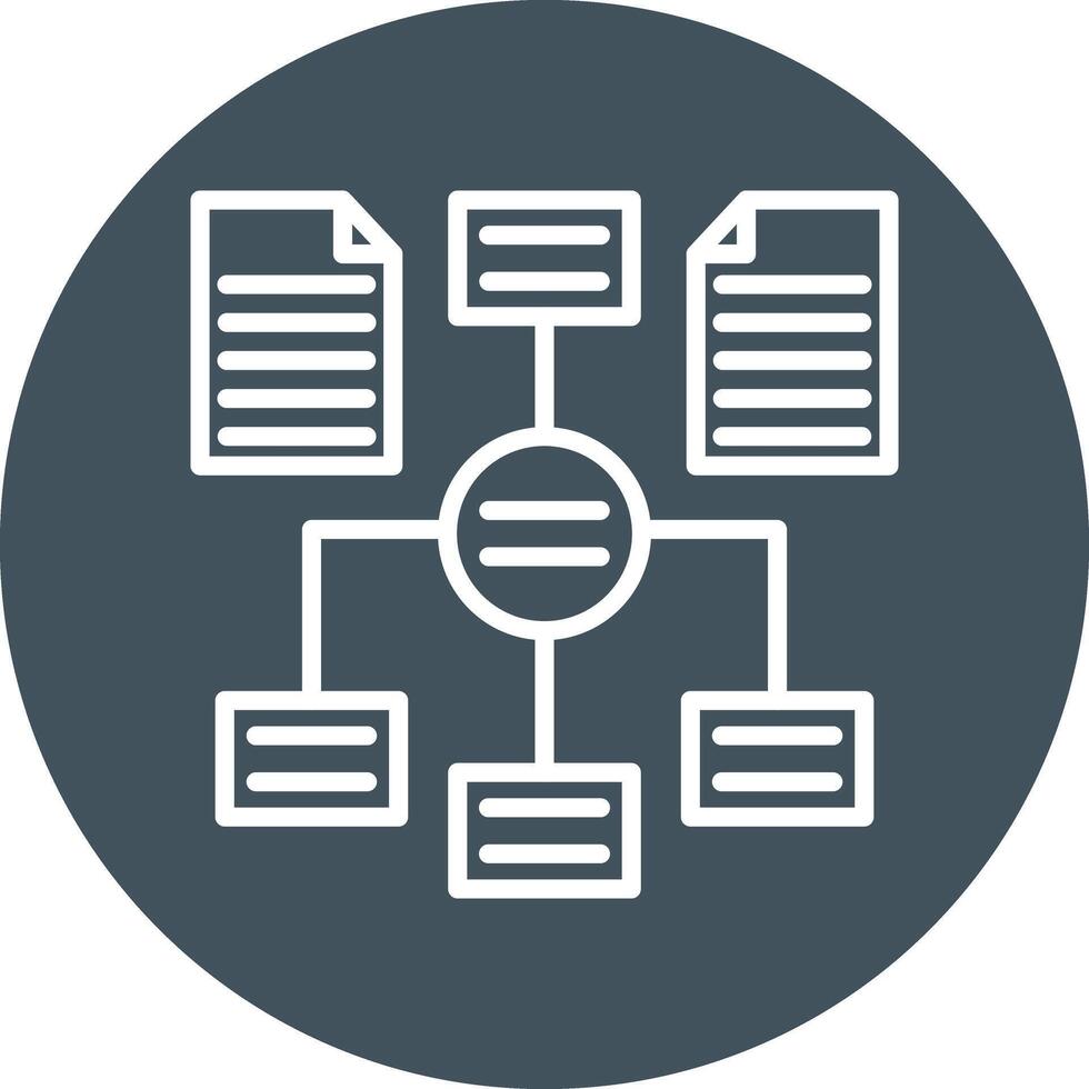 Algorithm Line Circle Icon vector