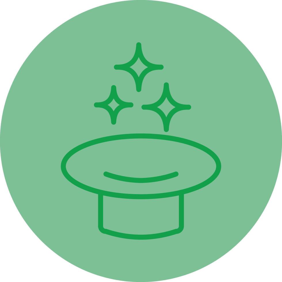Witchcraft Green Line Circle Icon vector