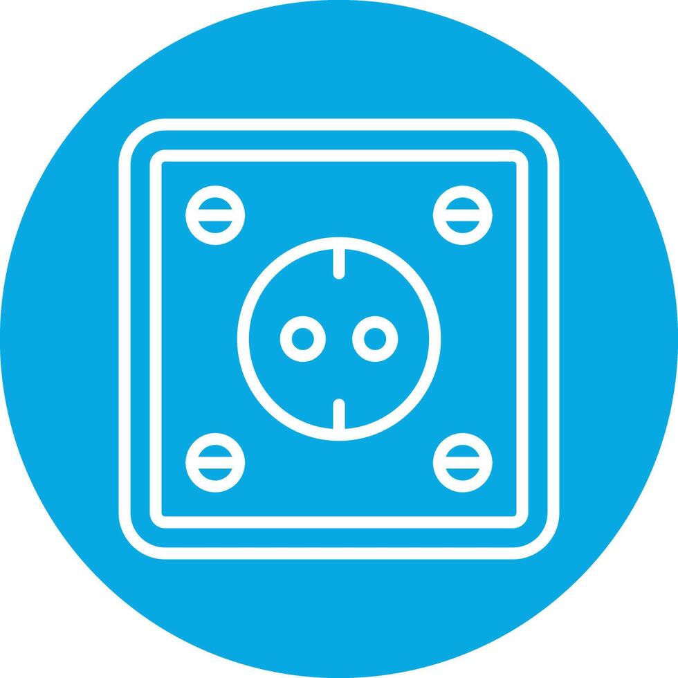 Socket Line Circle Icon vector