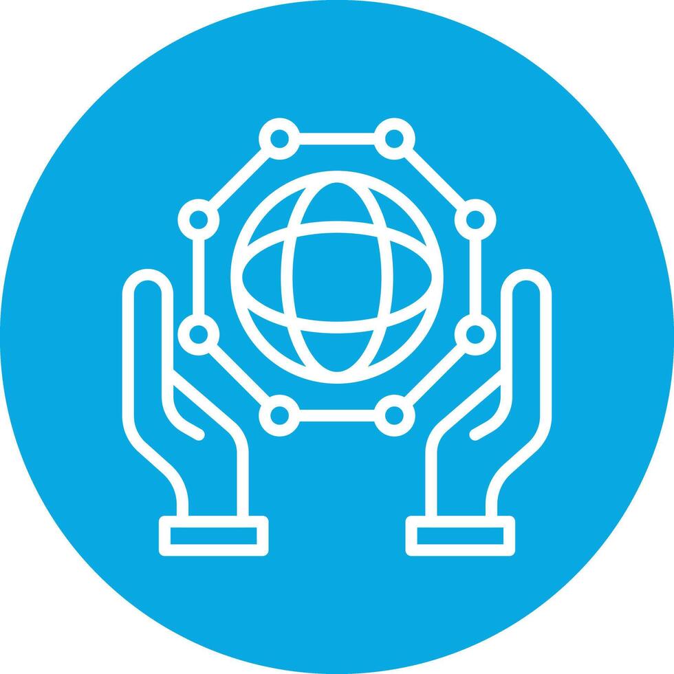 Noosphere Line Circle Icon vector