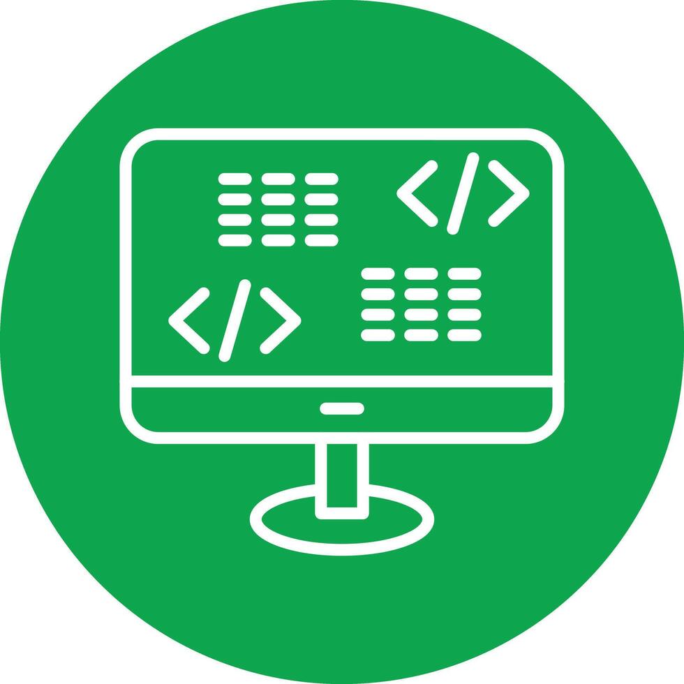Web Development Line Circle Icon vector