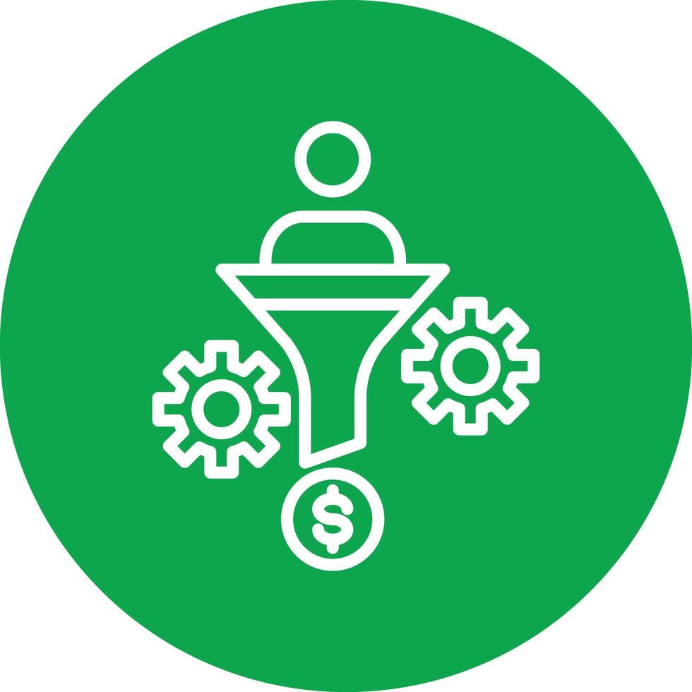 Conversion Rate Line Circle Icon vector