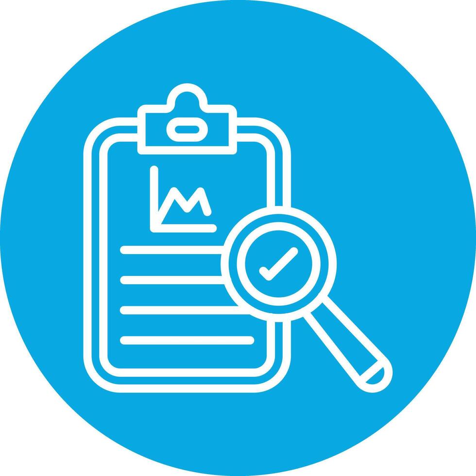 Audit Line Circle Icon vector