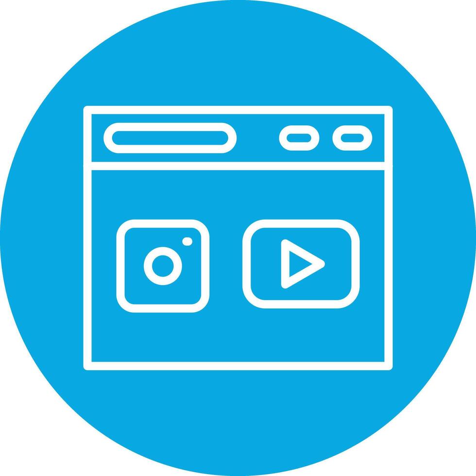 Social Line Circle Icon vector