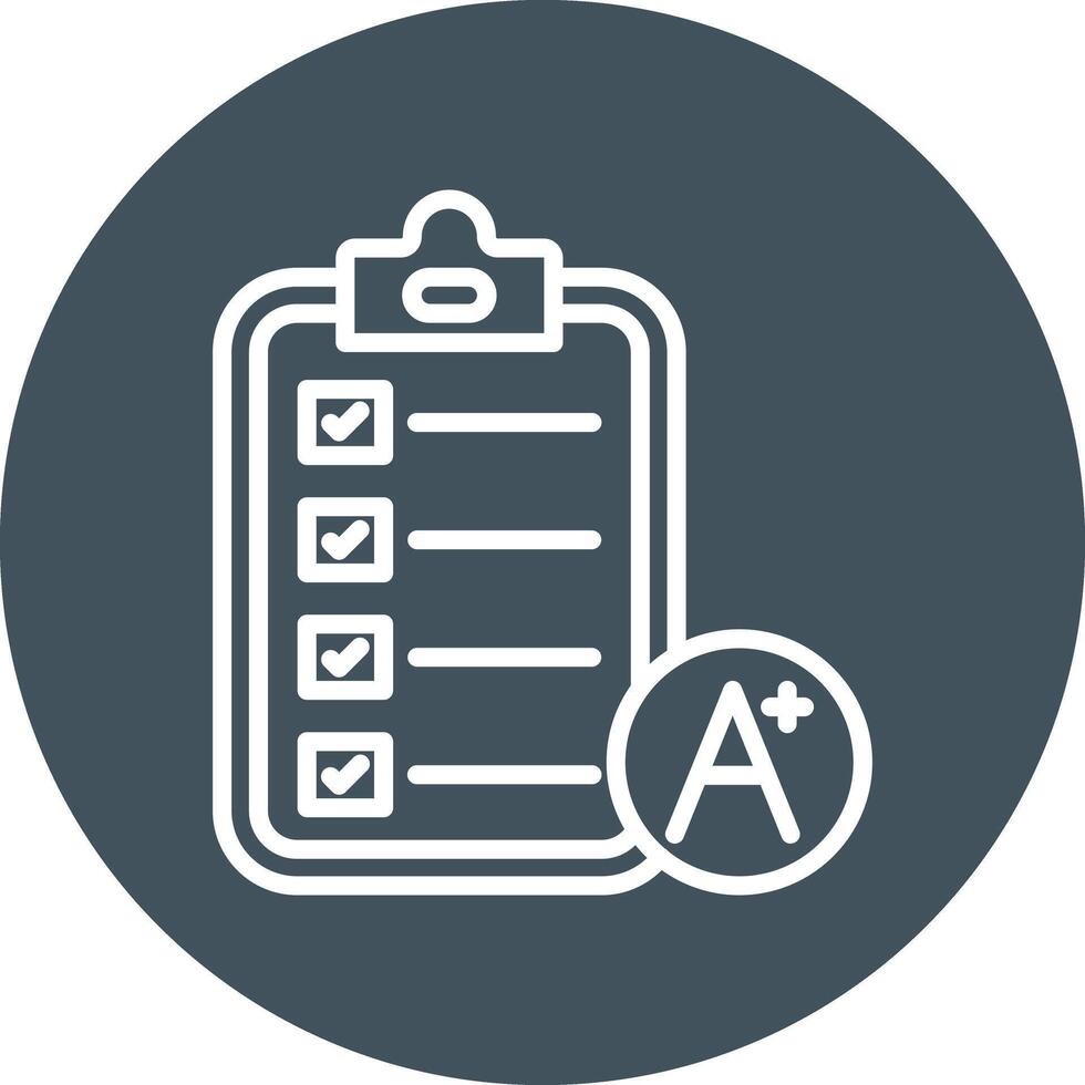 Results Line Circle Icon vector