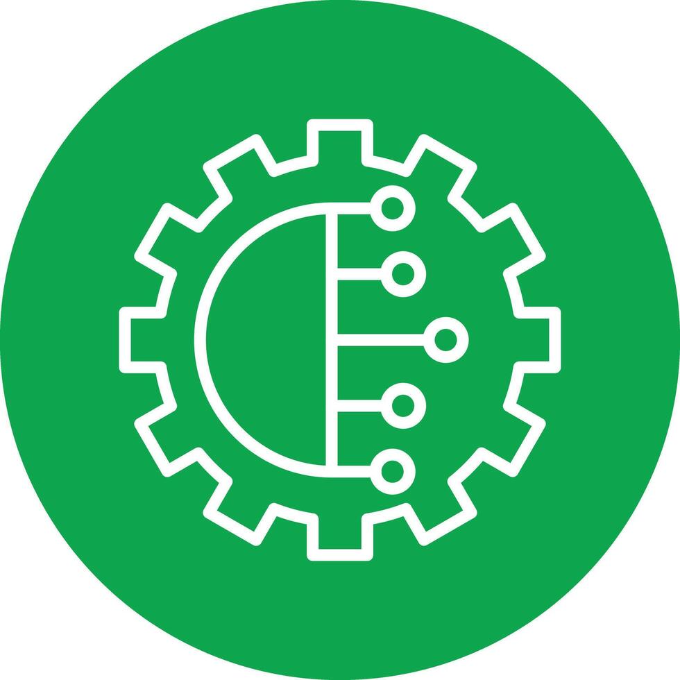 Digital Line Circle Icon vector