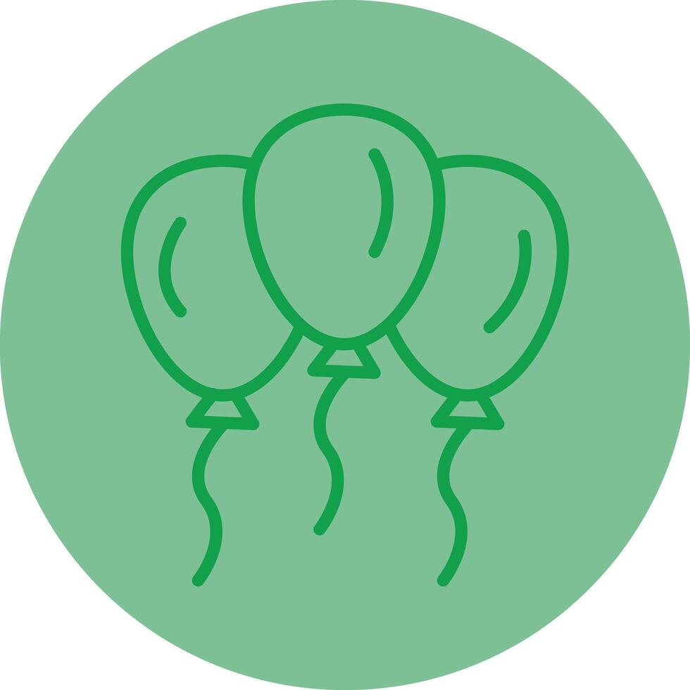 Balloon Green Line Circle Icon Design vector