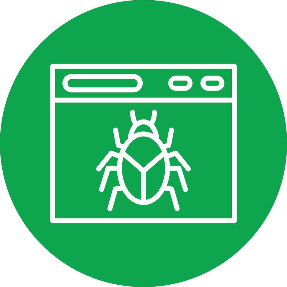 Crawler Line Circle Icon vector