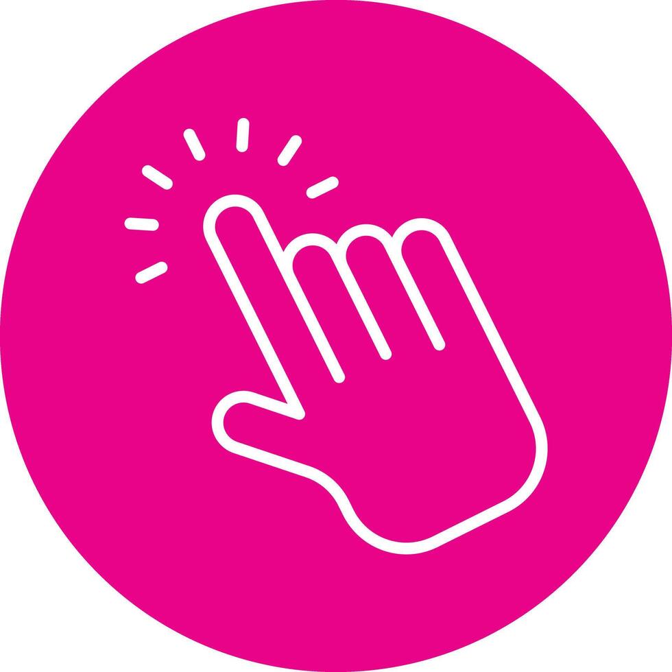 Click Line Circle Icon vector