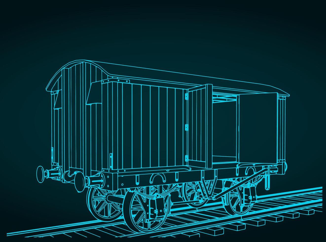 Goods retro wagon vector