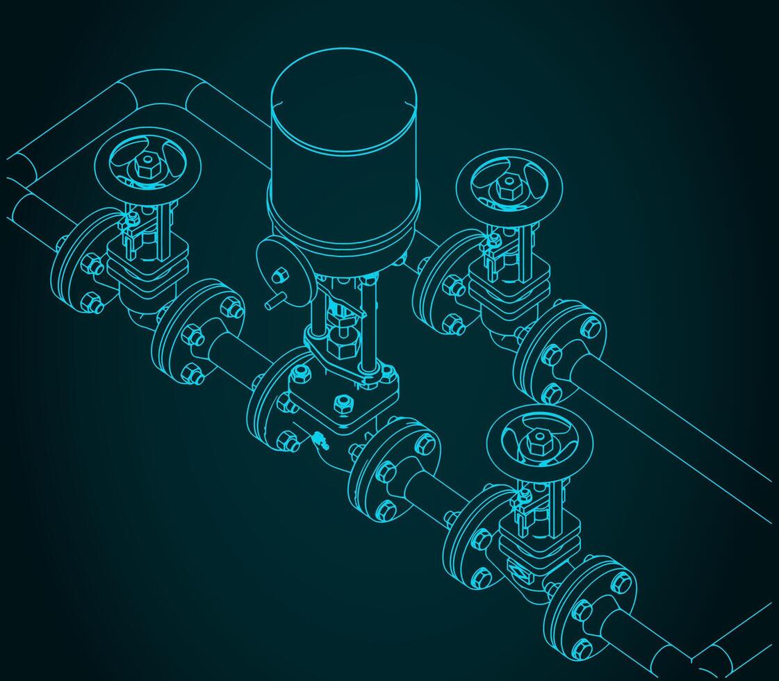 Control valves with bypass vector