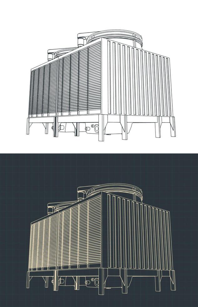 Cooling tower unit vector