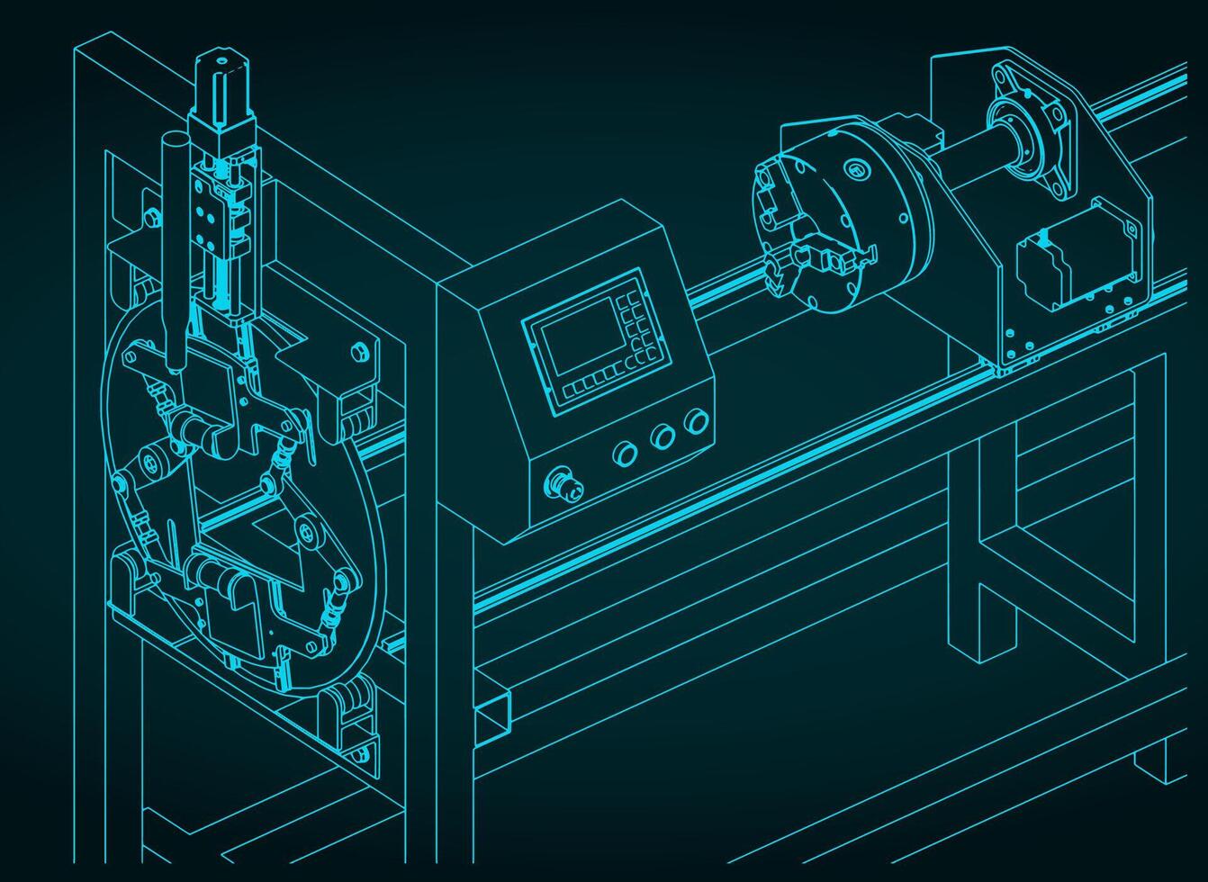 CNC pipe cutting machine vector
